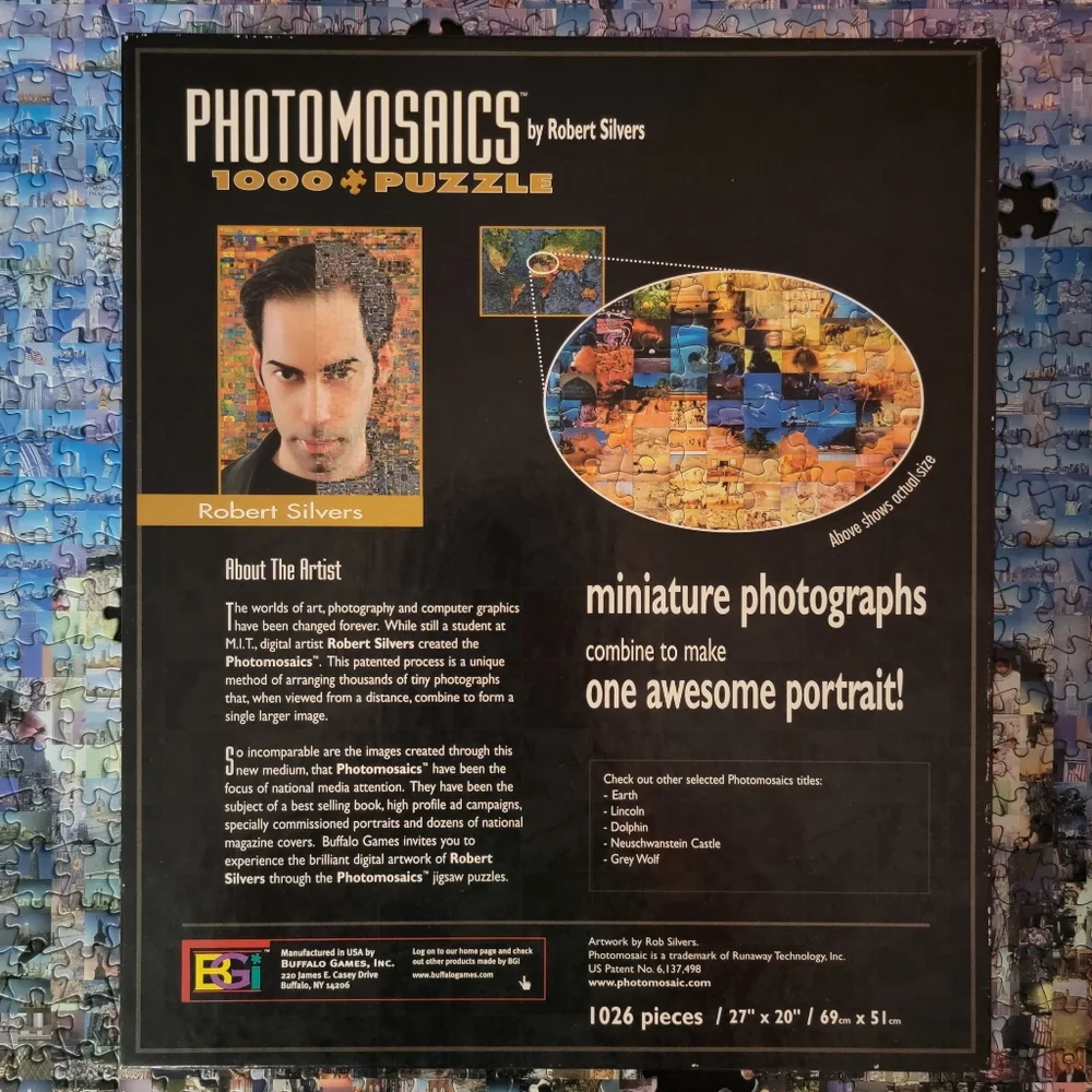 Buffalo Photomosaic NYC Skyline 1000 Piece Puzzle